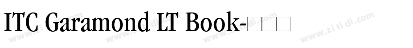 ITC Garamond LT Book字体转换